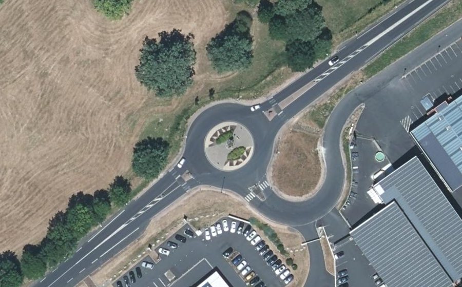 Vue aérienne du Rond-Point du Mamou