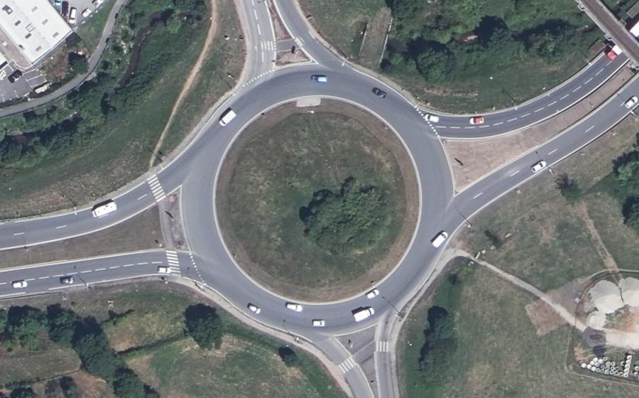 Vue aérienne du Giratoire des Moutiers