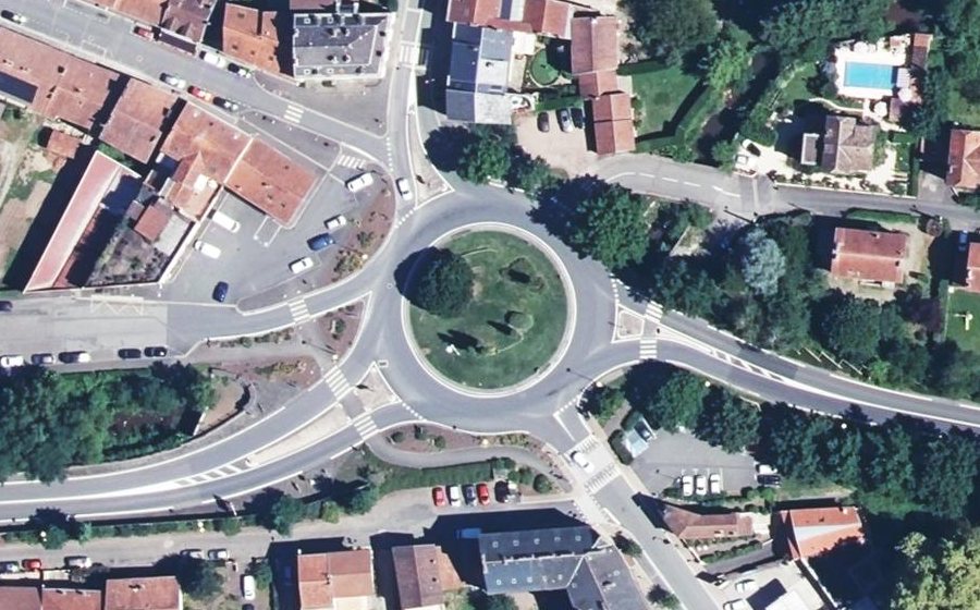Vue aérienne du Giratoire de La Vitarelle