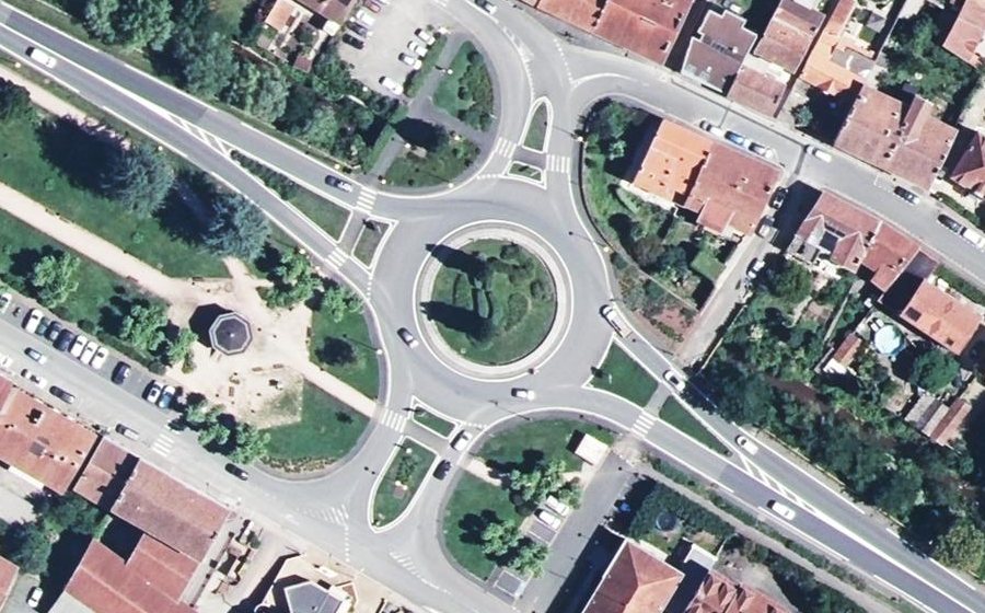Vue aérienne du Giratoire Jean Jaurès