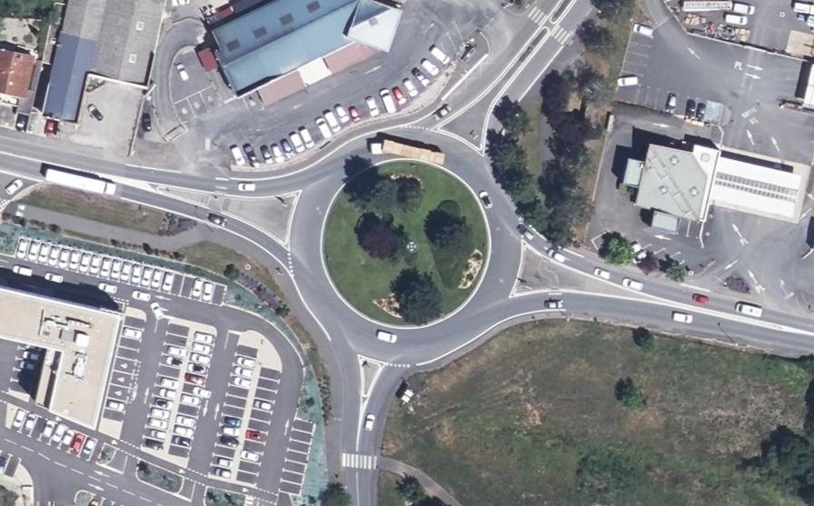 Vue aérienne du Giratoire de la Gineste