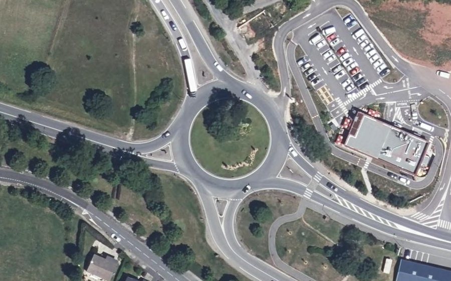 Vue aérienne du Giratoire de Calcomier
