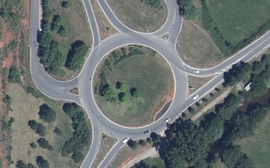 Vue aérienne du Giratoire de la Roquette