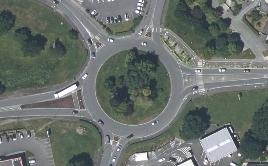 Vue aérienne du Rond-Point des Treize Prés
