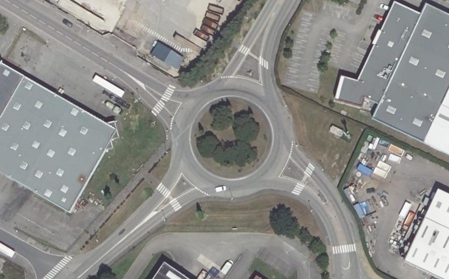 Vue aérienne du Rond-Point d'Italie