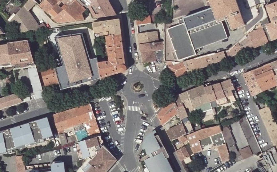 Vue aérienne du Place de la Ferrage
