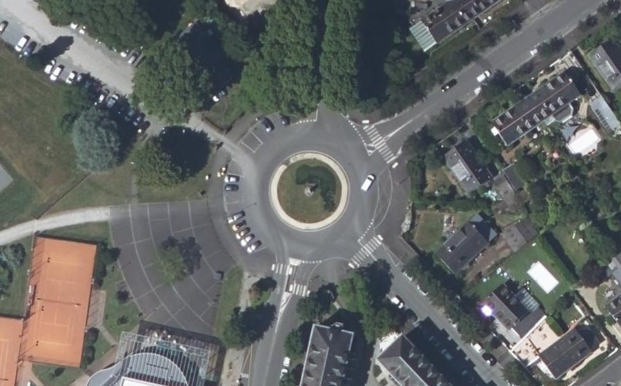 Vue aérienne du Place Hubert Grimault
