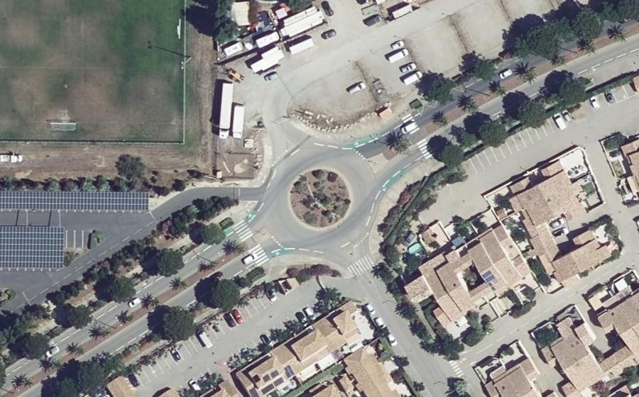 Vue aérienne du Rond-Point de Mateille