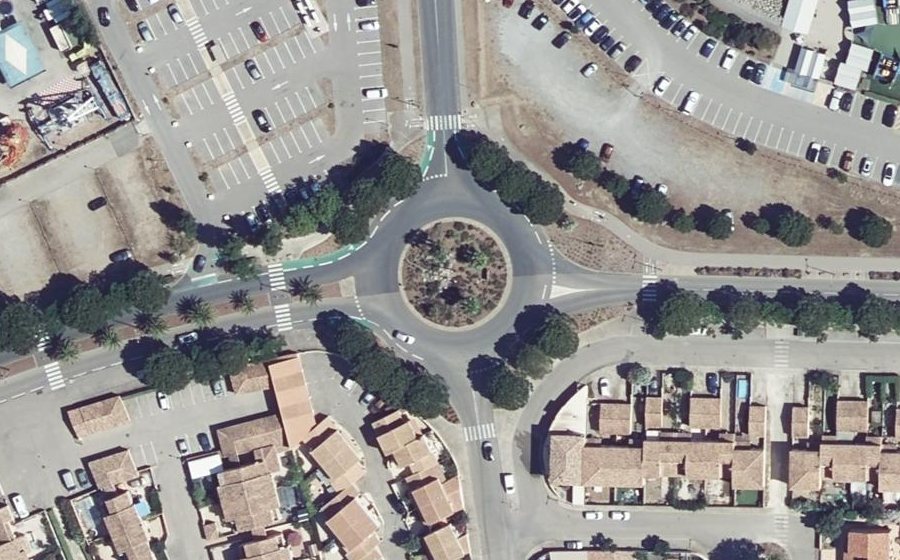 Vue aérienne du Rond-Point de la Mer