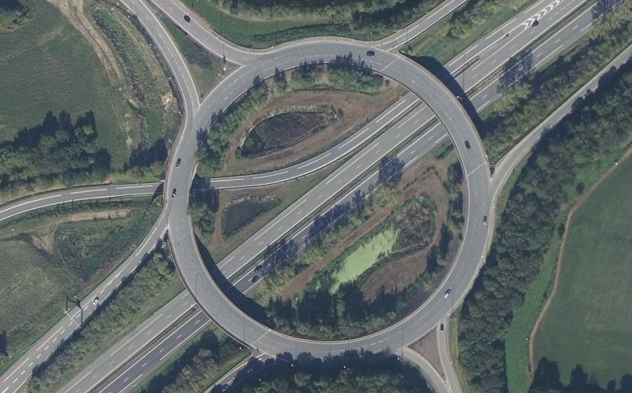 Vue aérienne du Rond-Point de la Porte de Beaulieu