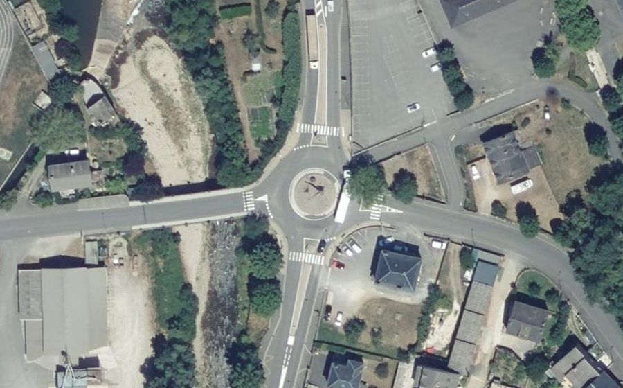 Vue aérienne du Rond-Point Pierre Mendès France