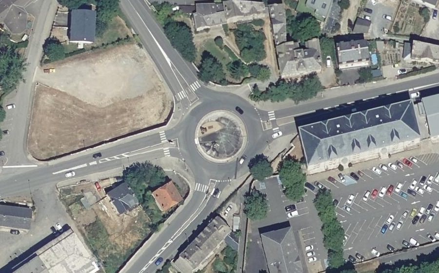 Vue aérienne du Rond-Point la Mendozère