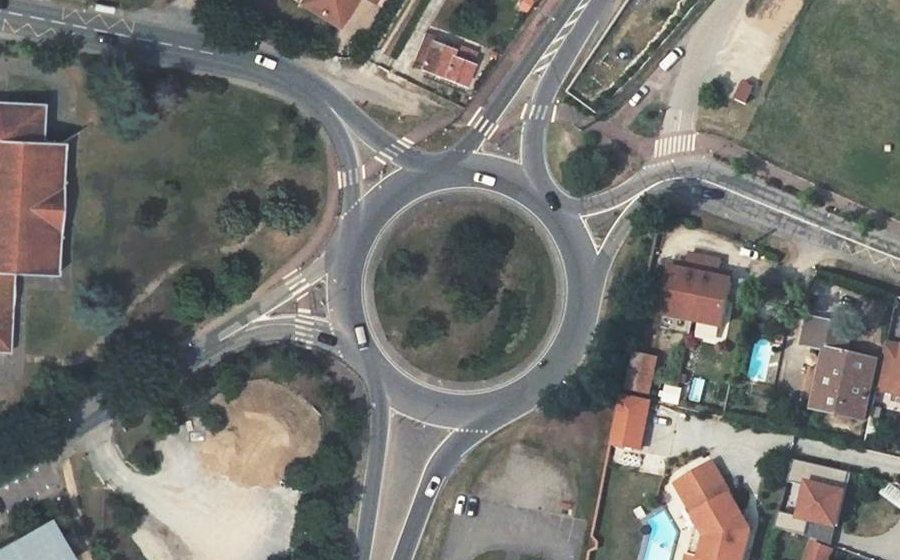 Vue aérienne du Rond-point anonyme n°4926927