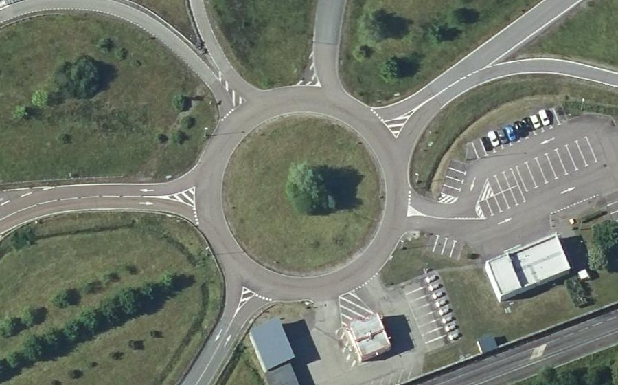 Vue aérienne du Rond-Point des Lucarnes