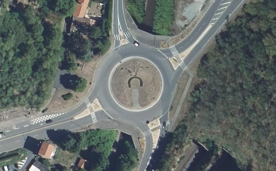 Vue aérienne du Rond-Point du Martinon