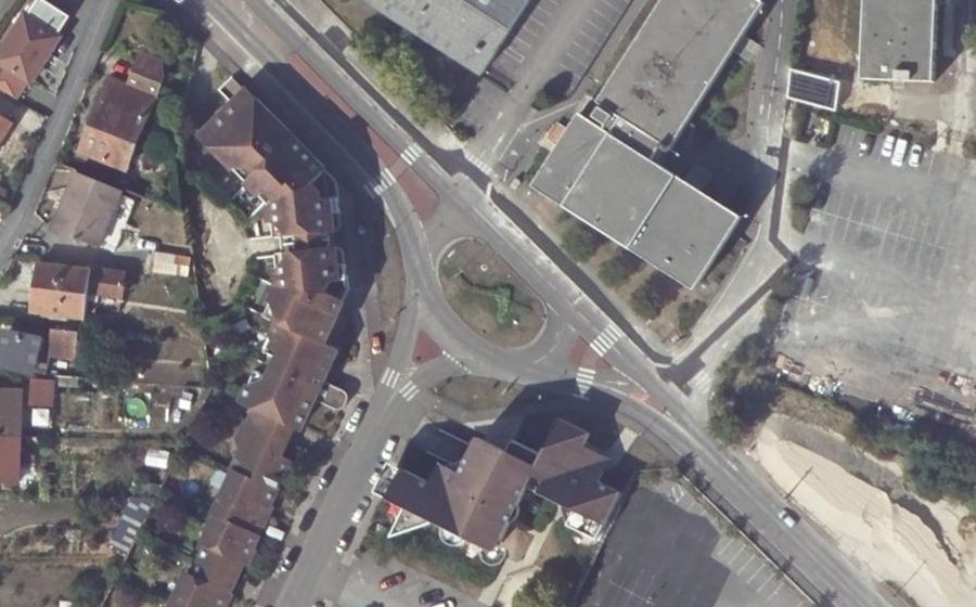 Vue aérienne du Rue de Longvic