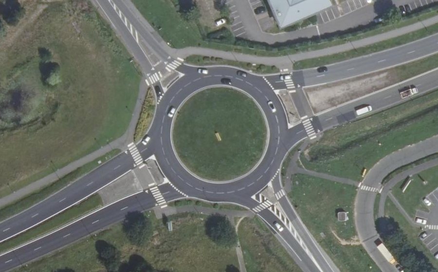 Vue aérienne du Rond-Point de la Mare aux Plantards