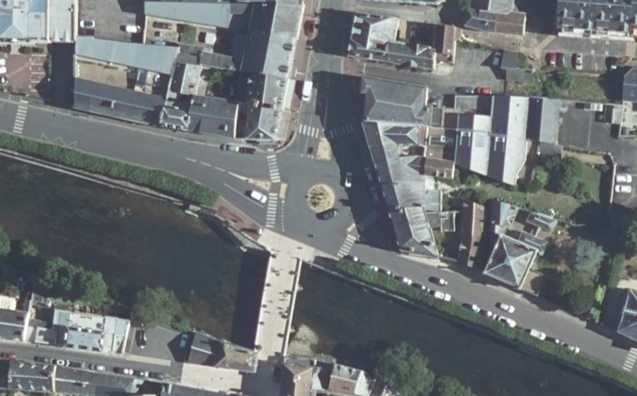 Vue aérienne du Rond-Point des Rochambelles