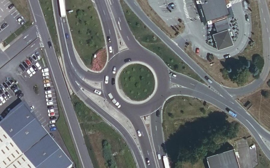 Vue aérienne du Rond-Point Simone Veil