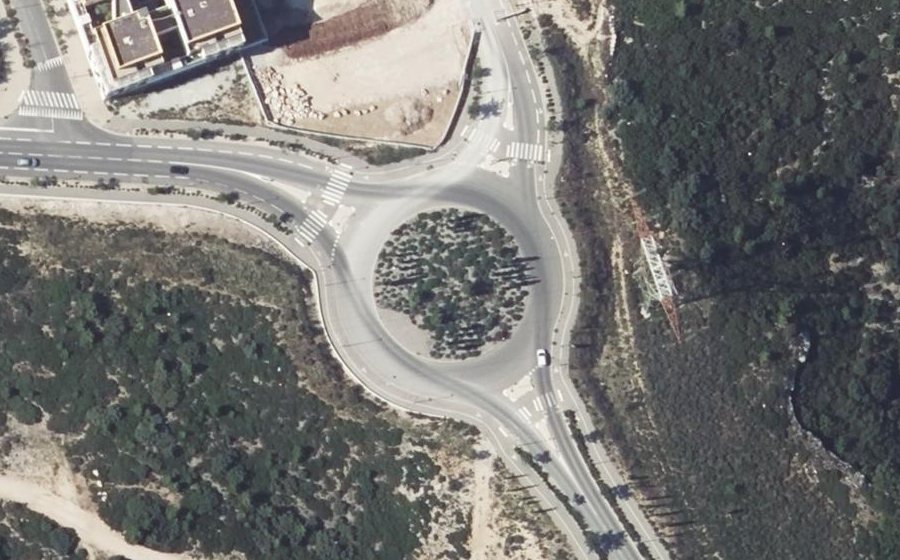 Vue aérienne du Rond-Point Pierre Tchernia