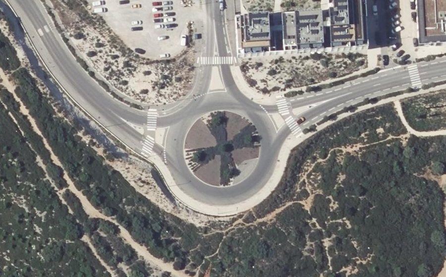 Vue aérienne du Rond-Point Alessandro Volta
