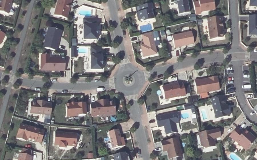 Vue aérienne du Rue de Bous
