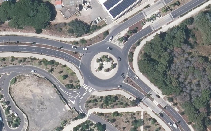 Vue aérienne du Rond-Point Carré d'As