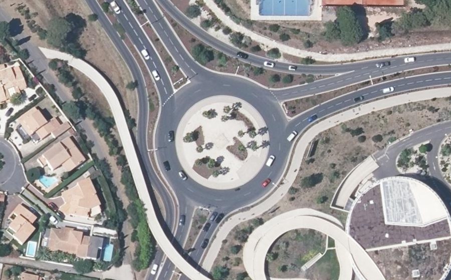 Vue aérienne du Rond-Point Cœur de Station