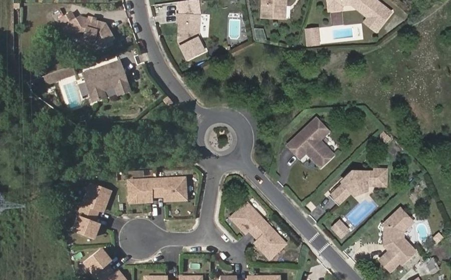 Vue aérienne du Avenue dous Cams