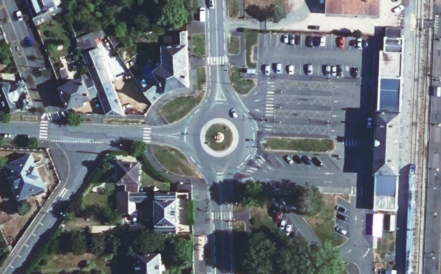 Vue aérienne de la Place Armand Lhuillery