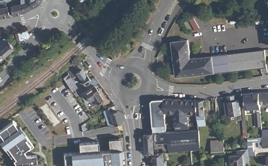 Vue aérienne de la Place de Galice