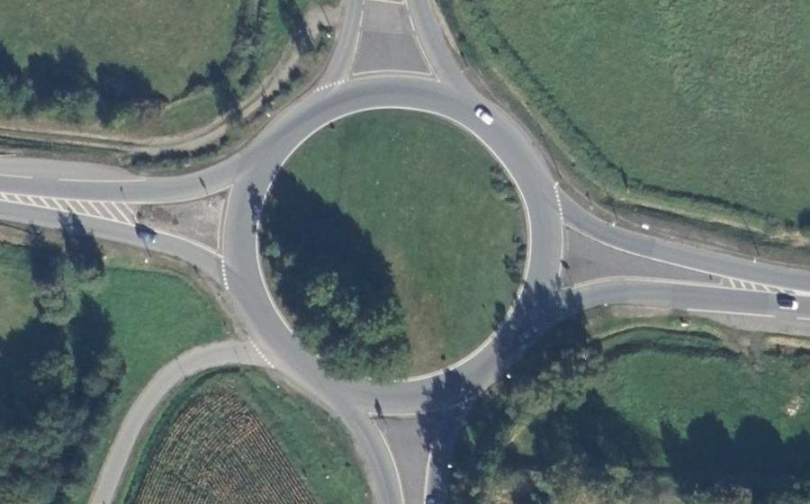 Vue aérienne du Rond-Point de la Hayais