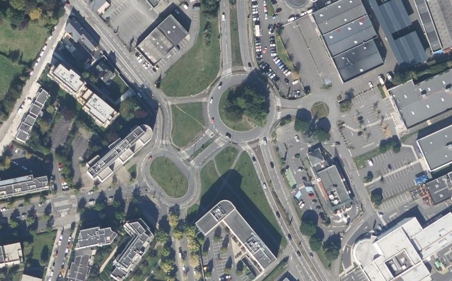 Vue aérienne du Rue René Collin