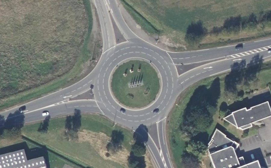 Vue aérienne du Rond-Point de Melesse
