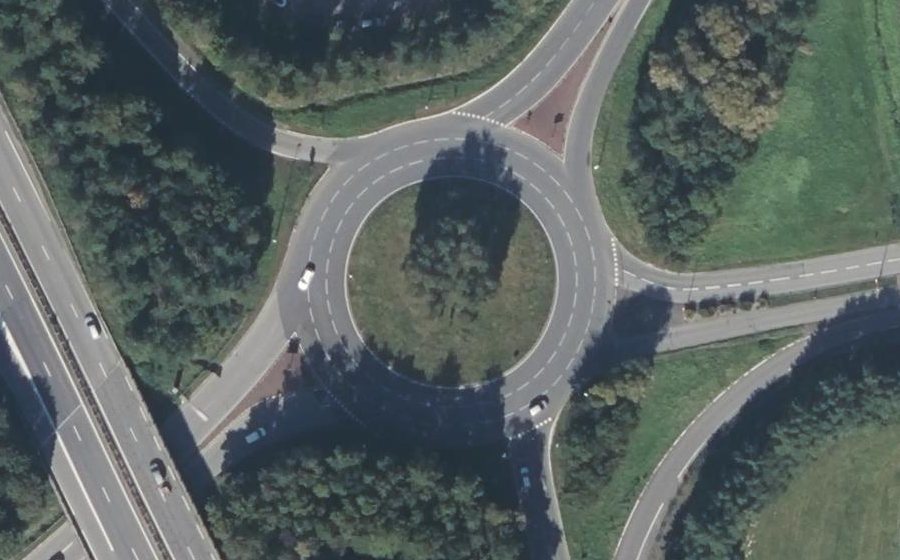 Vue aérienne du Rond-Point de Montgermont