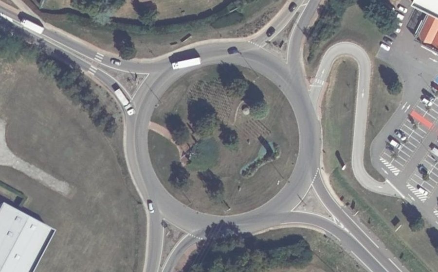 Vue aérienne du Rond-Point de l'Europe