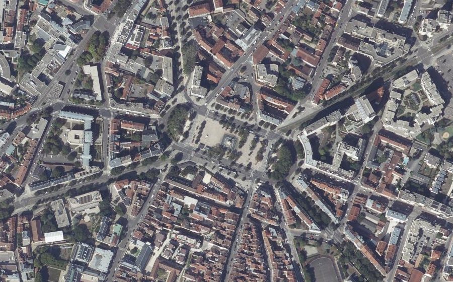 Vue aérienne du Place de la République