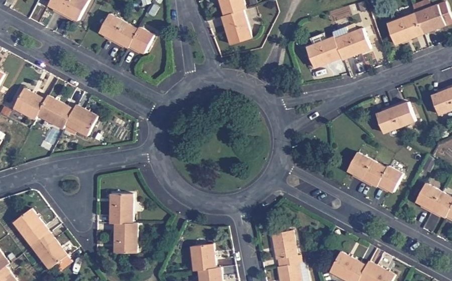 Vue aérienne du Rond-Point de Pissardant