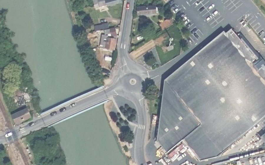 Vue aérienne du Rue des Bateliers