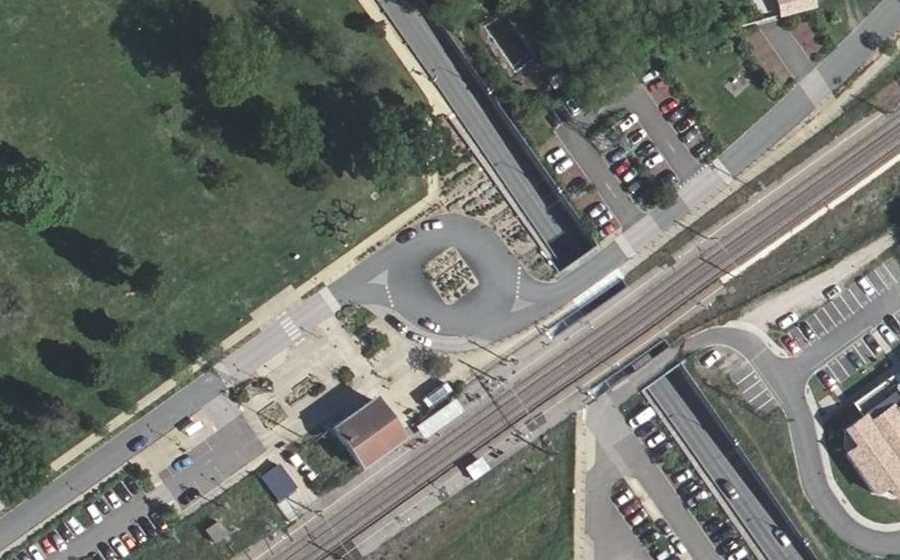 Vue aérienne du Rue de la Gare