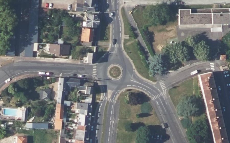Vue aérienne du Rond-Point Anne de France