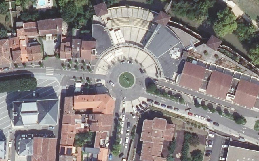 Vue aérienne du Rond-Point du Midou