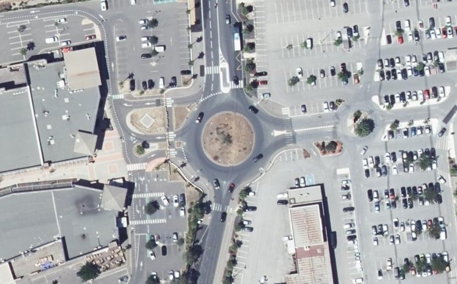 Vue aérienne du Giratoire de la Roseraie
