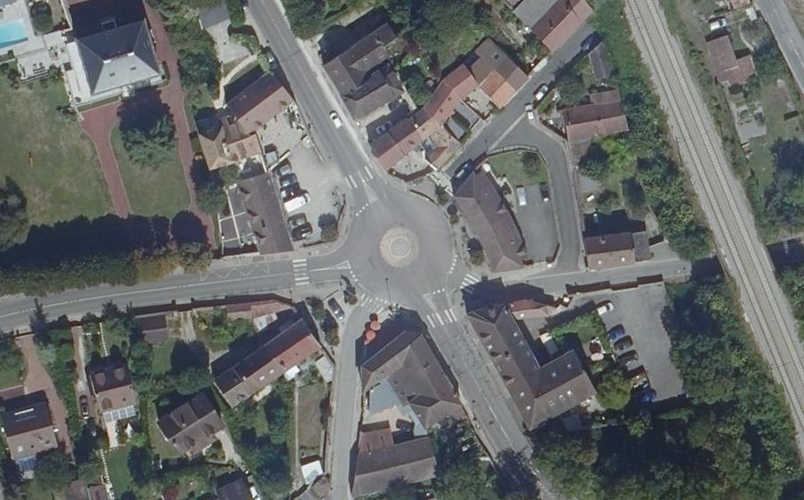 Vue aérienne du Place de Mareil