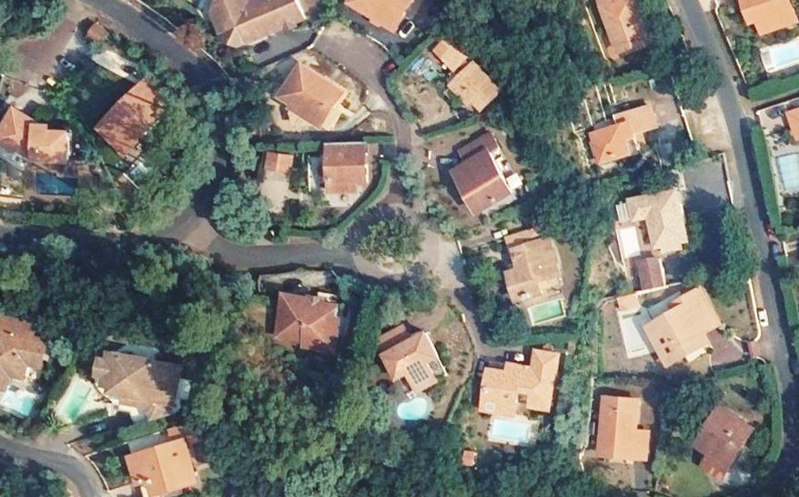 Vue aérienne du Allée du Faune