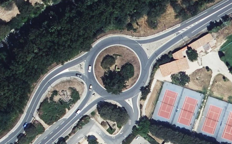 Vue aérienne du Rond-Point de l'Europe