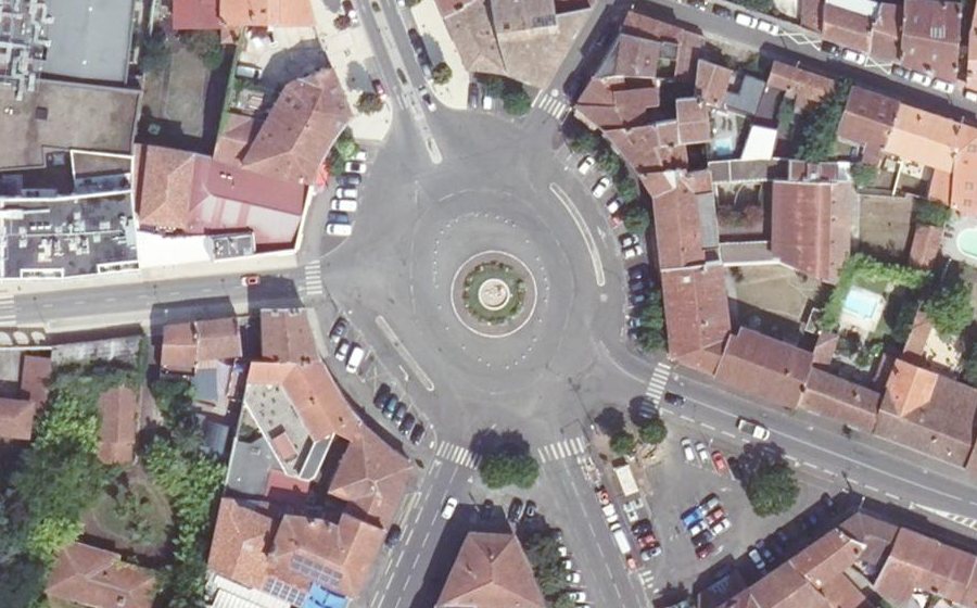 Vue aérienne du Place Jean Jaurès