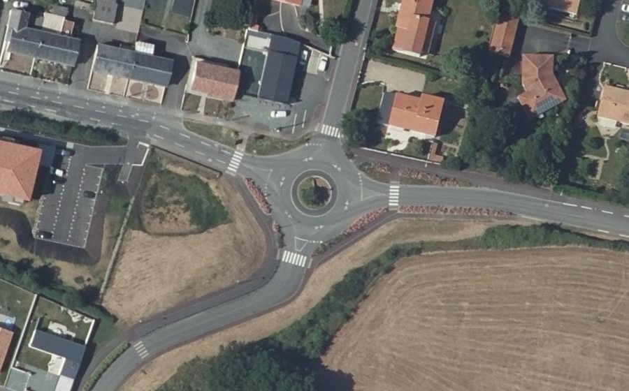 Vue aérienne du Rond-point du Cellier