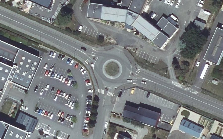 Vue aérienne du Boulevard des Loges