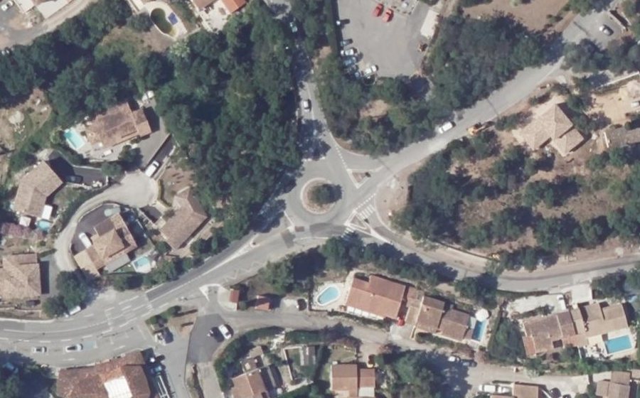 Vue aérienne du Rond-Point du Violon